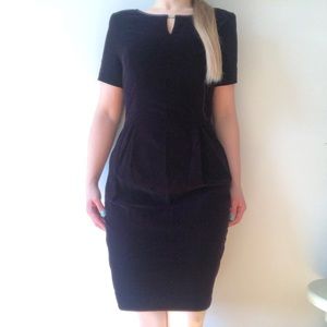 Dark blue velvet maggy London 90s vintage wiggle dress size 4 small medium